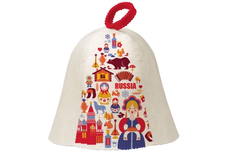 Шапка для бани Матрешки Hot Pot