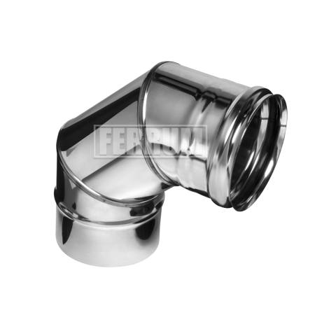 Колено (нерж.сталь 0,8 мм) угол 90 ф115  (4)