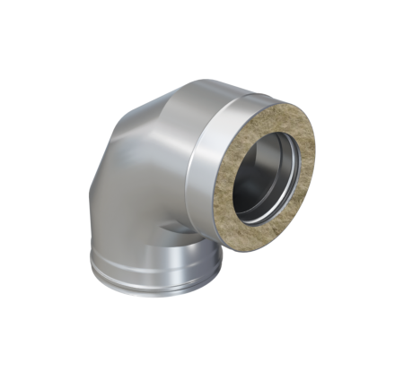 Сэндвич-колено 90 (430/0,5мм + оц.)Ф115*200