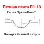 Плита П1-13 с одним отвер.для конфорок под казан 8