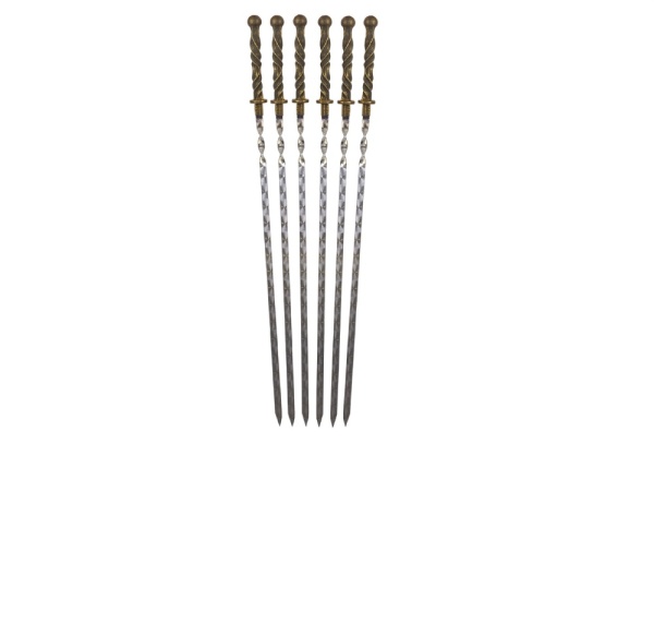 Шампур 3*12*550 кованая ручка Кардинал
