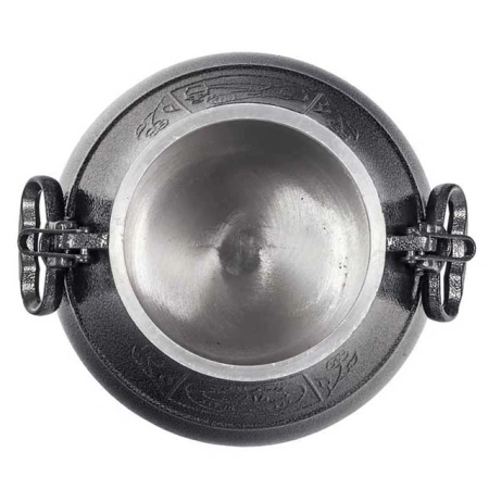 Афганский казан на  8 л,черный с боковыми ручками