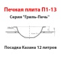 Плита П1-13 с одним отвер.для конфорок под казан 8