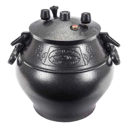 Афганский казан на  8 л,черный с боковыми ручками