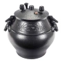 Афганский казан на  8 л,черный с боковыми ручками